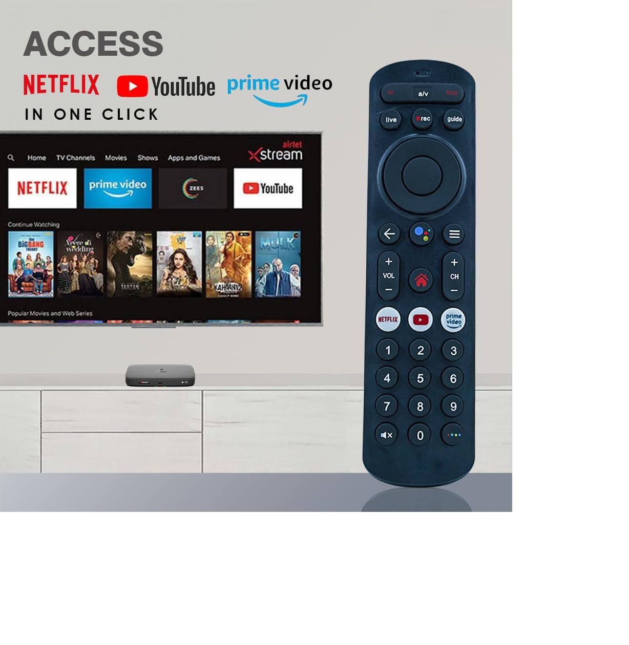 Airtel Xstream Remote Original Compatible